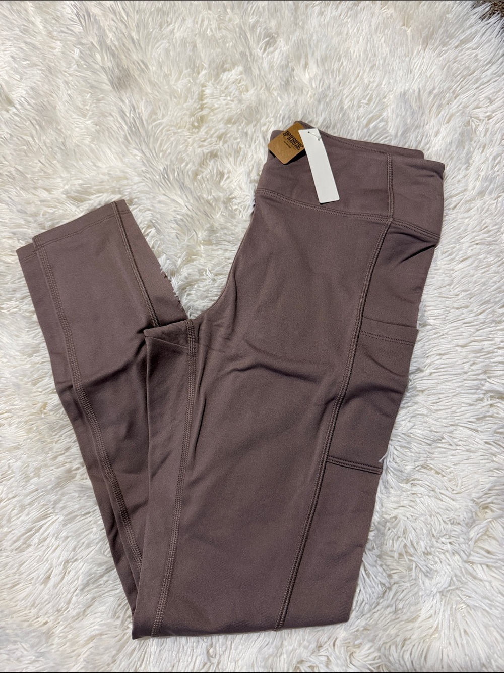 Victoria's Secret High-Rise Leggings in Taupe Brown
